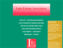 Tablet Screenshot of latinliturgy.com